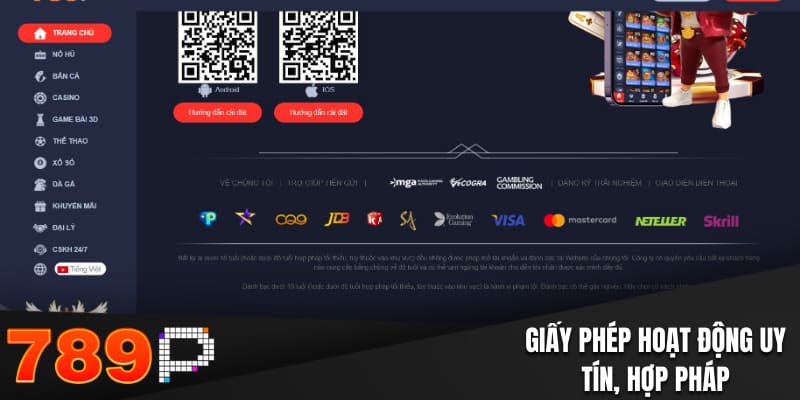 Giới Thiệu Về 789P - Nhà Cái Uy Tín Đột Phá Lớn Mỗi Ngày Giấy phép chứng minh uy tín, hợp pháp